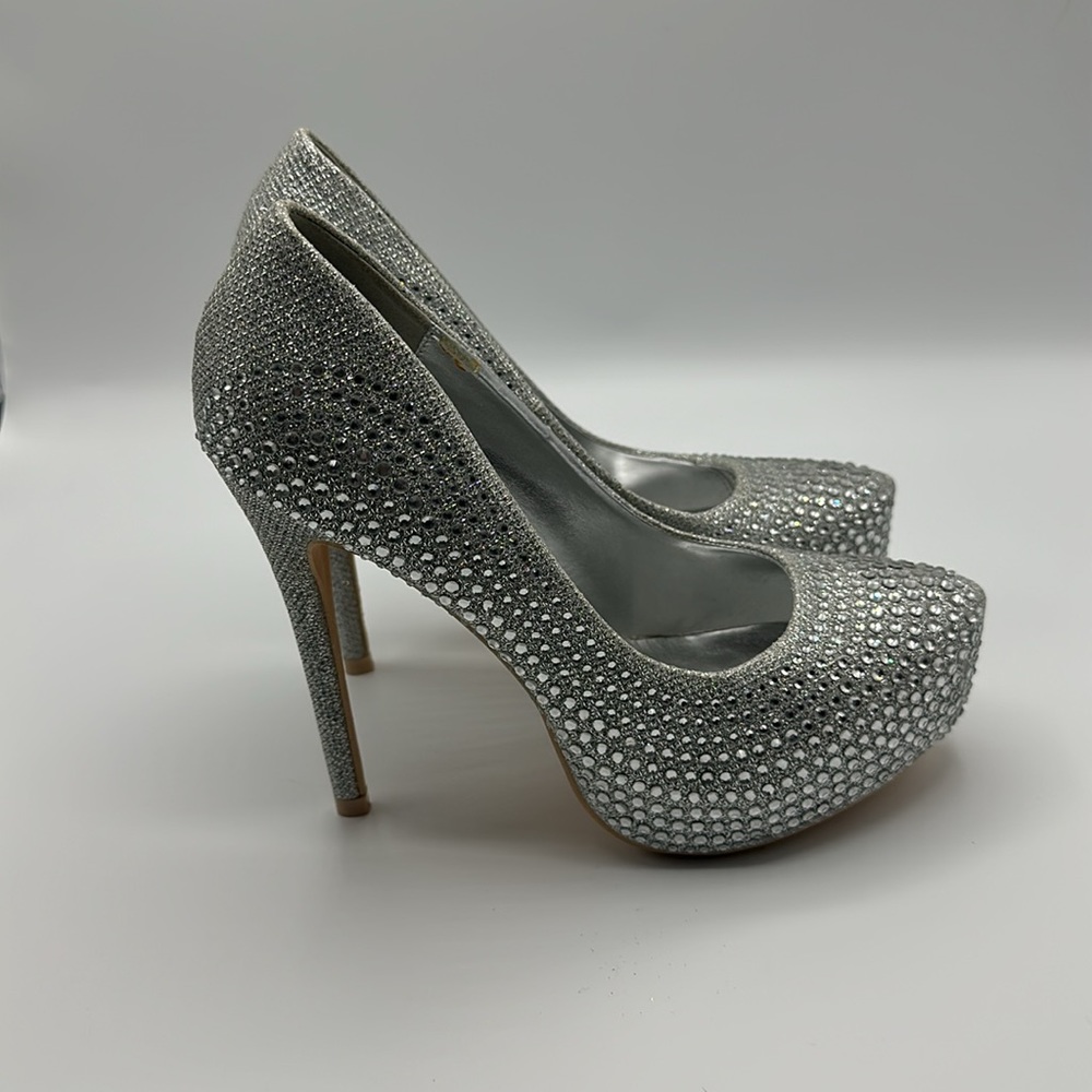 Silver Rhinestone high heels - Picture 5 of 5
